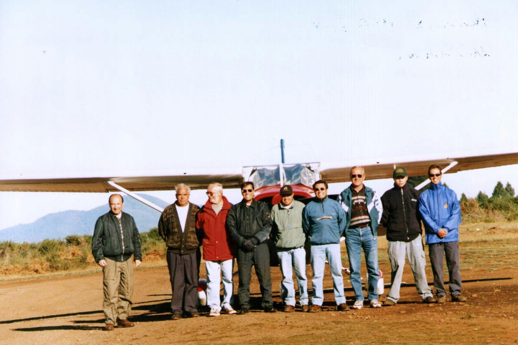 Chile, early 21st century. Airport staff. Among the Chileans, third from the left is Zbigniew Kowalski.