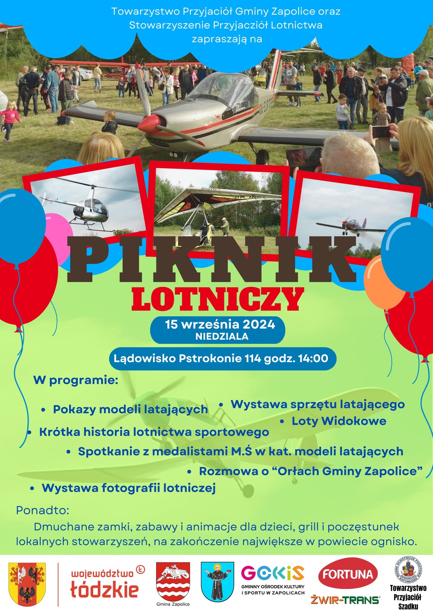 Zapraszamy na piknik lotniczy w Pstrokoniach